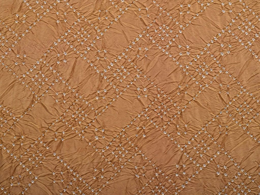 Cream Bandhani Paithani Silk Handloom Saree with Pallu Design bn0339