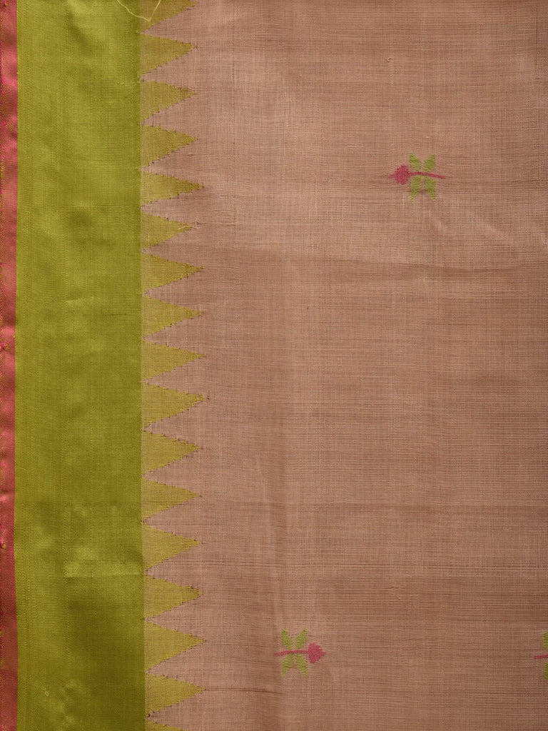 Cream Khadi Cotton Handloom Saree with Jamdani Buta Design kh0556