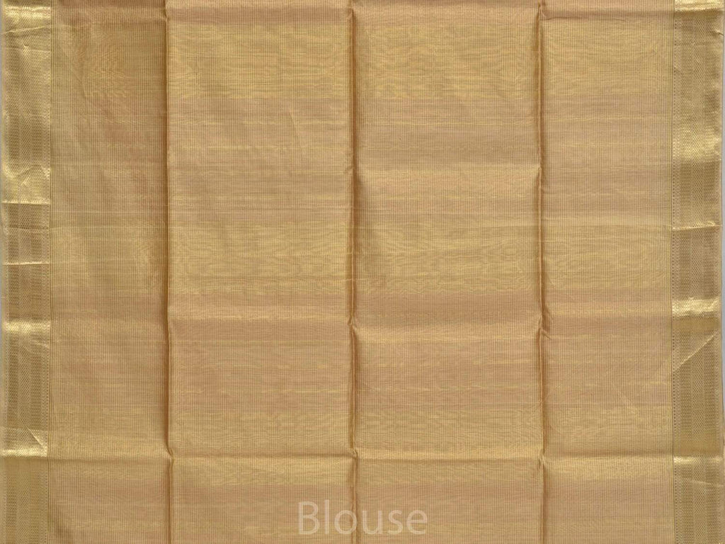 Cream Maheshwari Cotton Silk Handloom Saree with Strips Design m0084