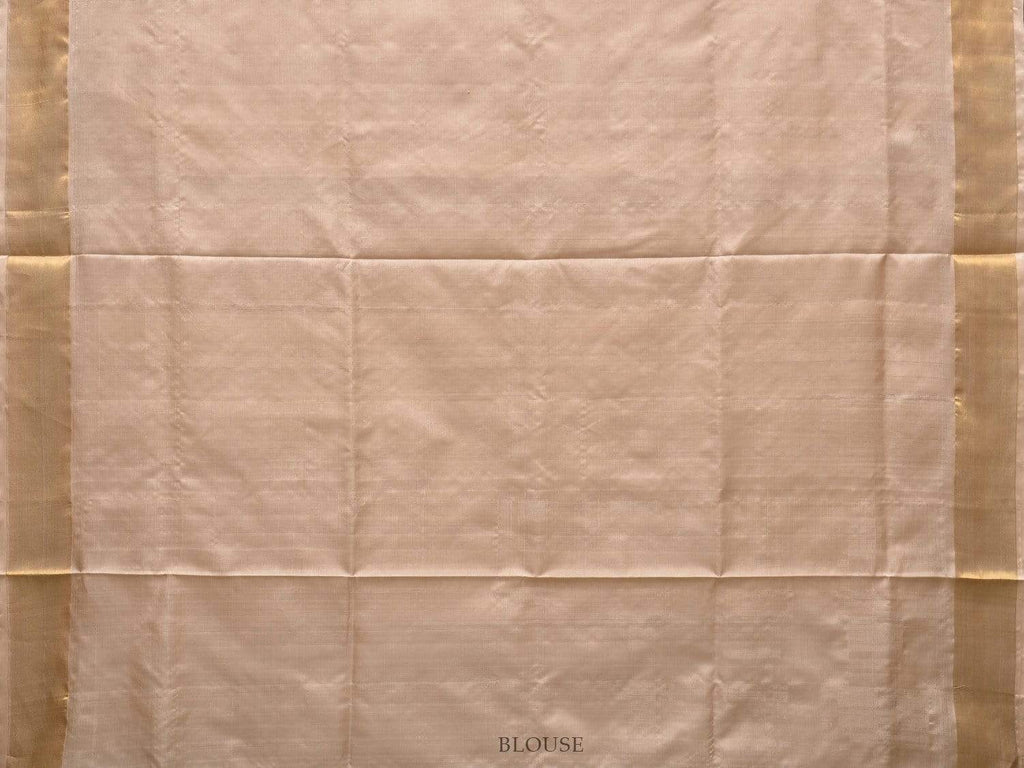 Cream Uppaa Silk Handloom Saree with Jamdani Pallu Design u1770