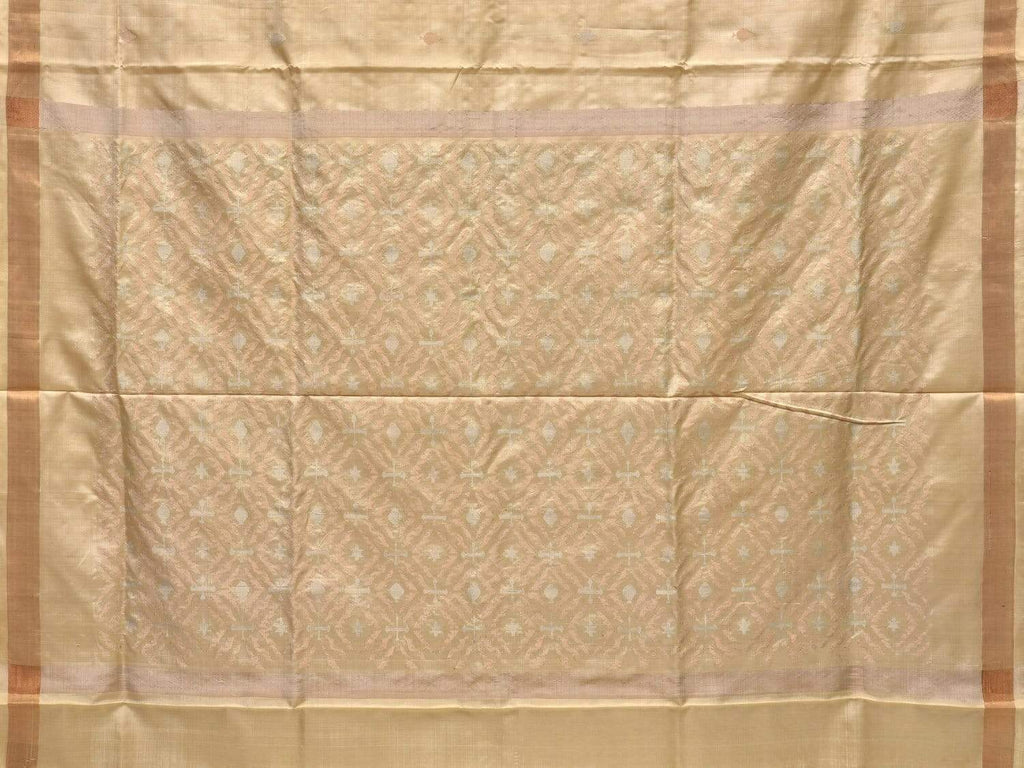 Cream Uppada Silk Handloom Saree with Jamdani Pallu Design u1644