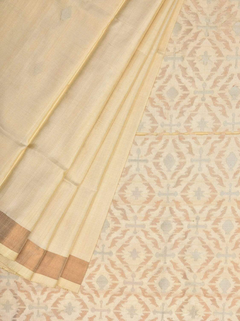 Cream Uppada Silk Handloom Saree with Jamdani Pallu Design u1644