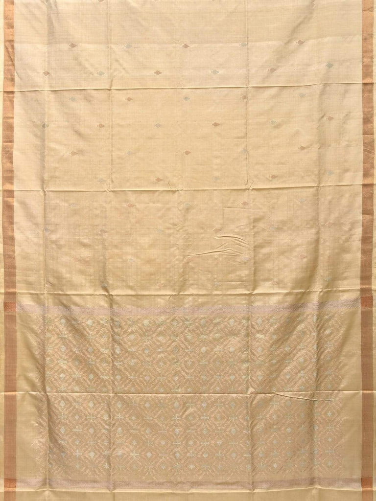 Cream Uppada Silk Handloom Saree with Jamdani Pallu Design u1644