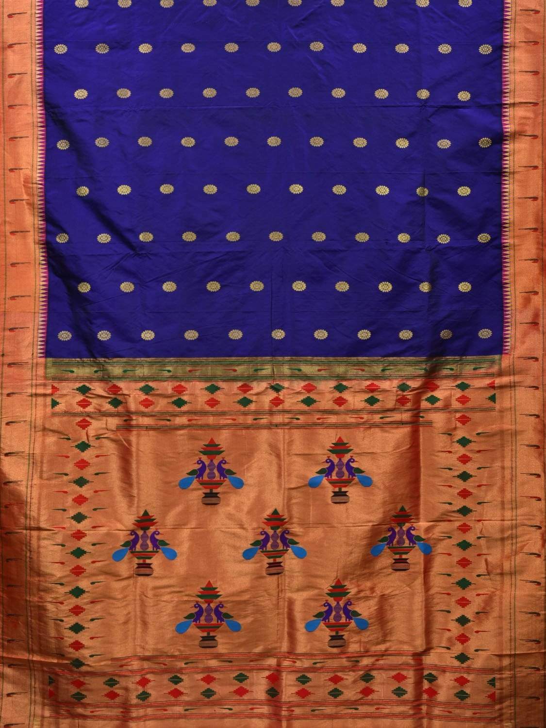 Paithani Saree in Navy Blue : SZDA664