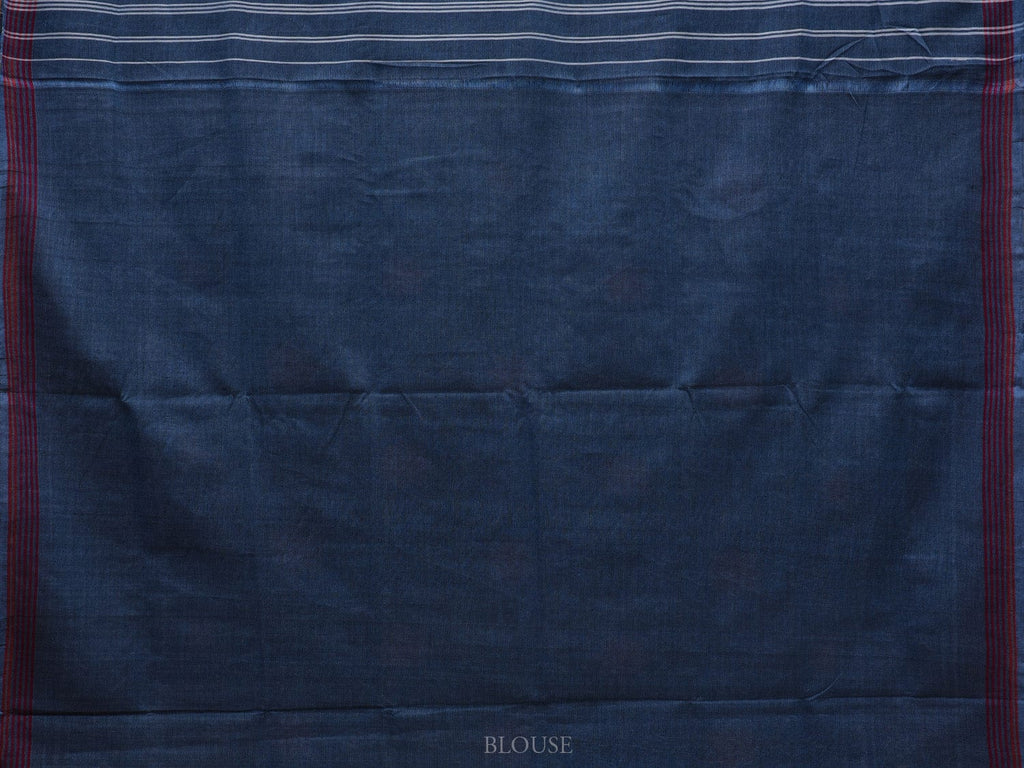 Dark Grey Ikat Cotton Handloom Saree with All Over Design i0713