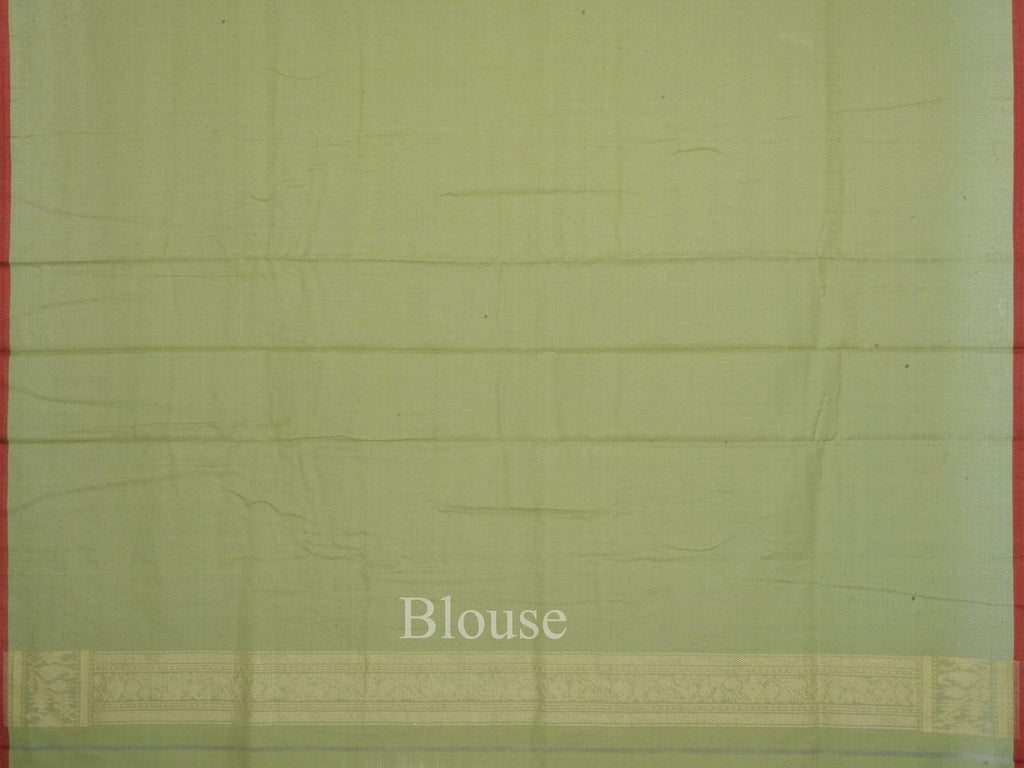 Green Banaras Cotton Handloom Saree with Cut Work Design b0258