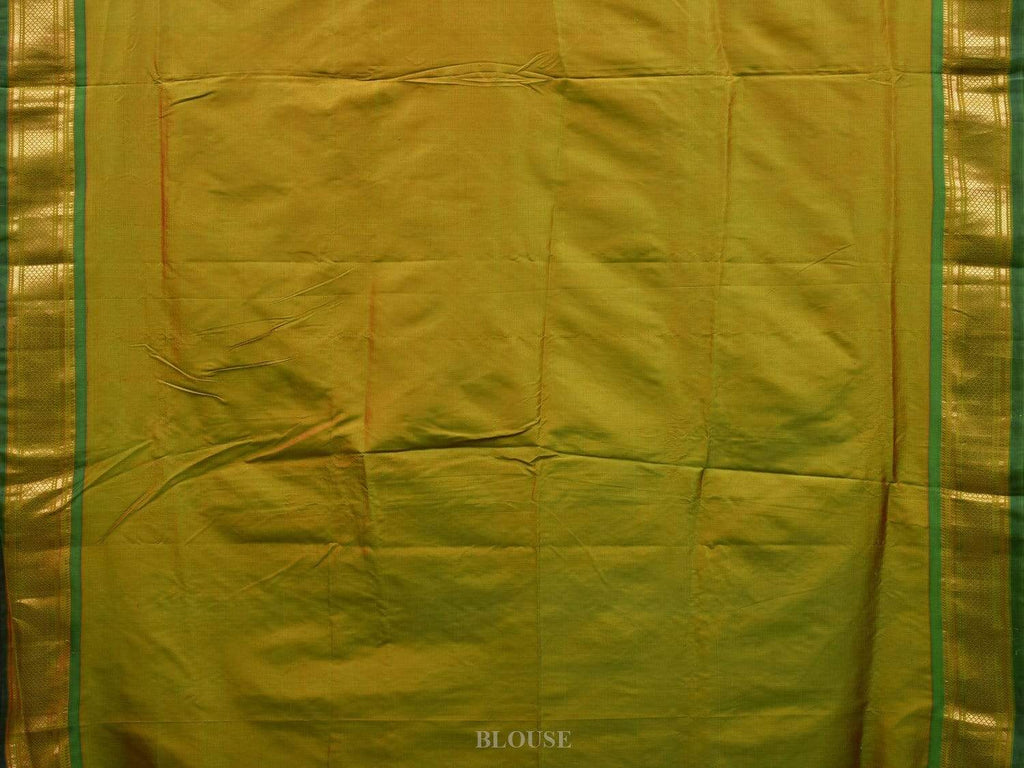 Green Paithani Silk Handloom Saree with Peacocks Pallu Design p0402