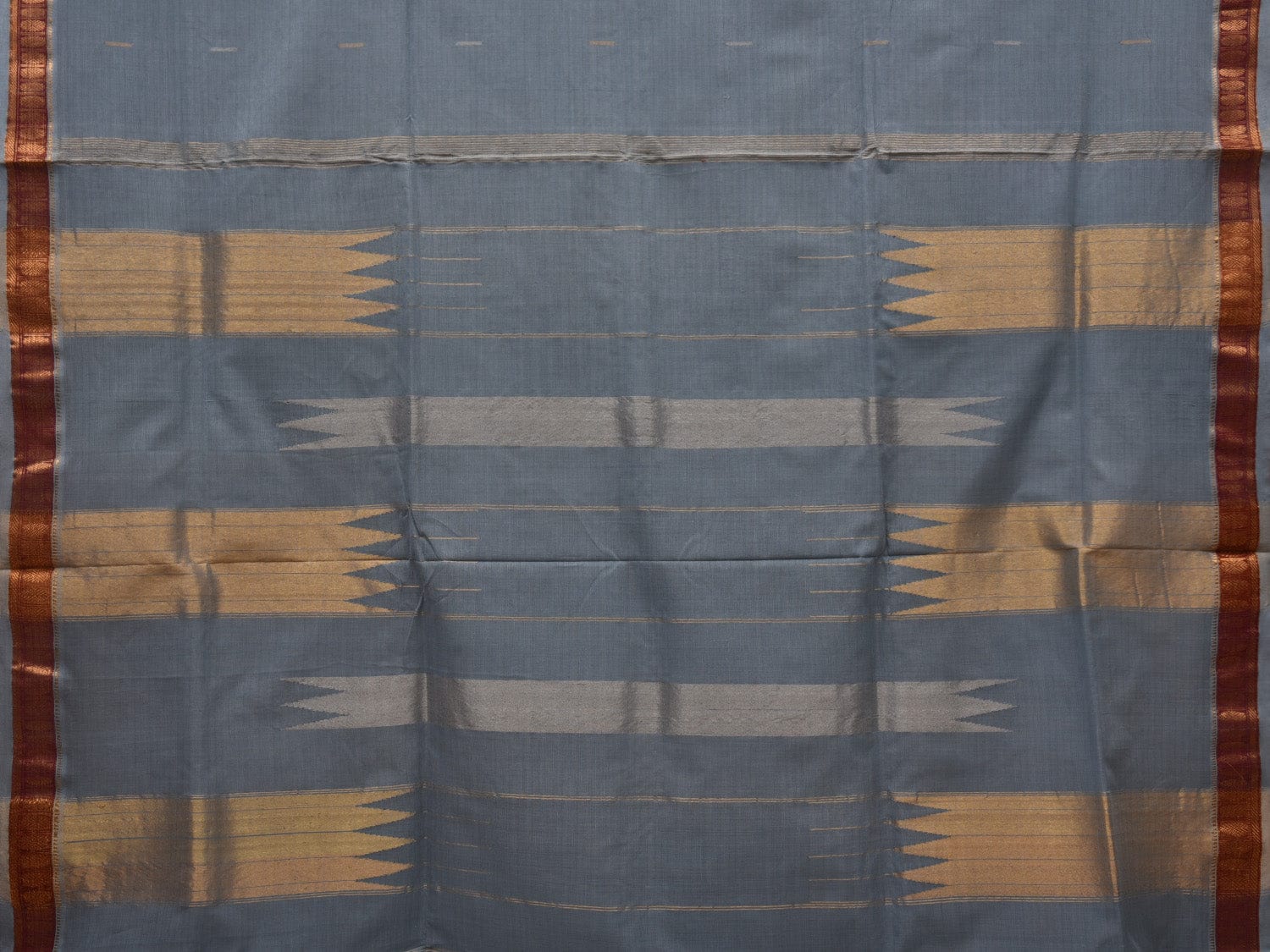 Grey Khadi Cotton Saree main image 0