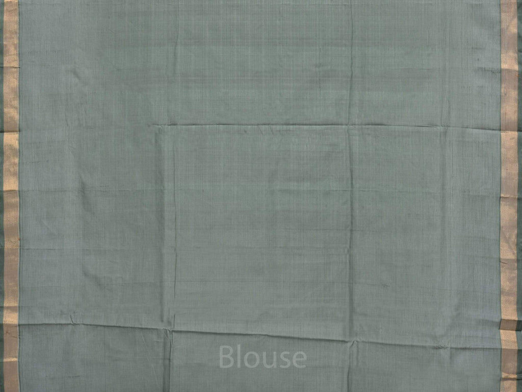 Grey Uppada Cotton Handloom Saree with Trishul Pallu Design u1487