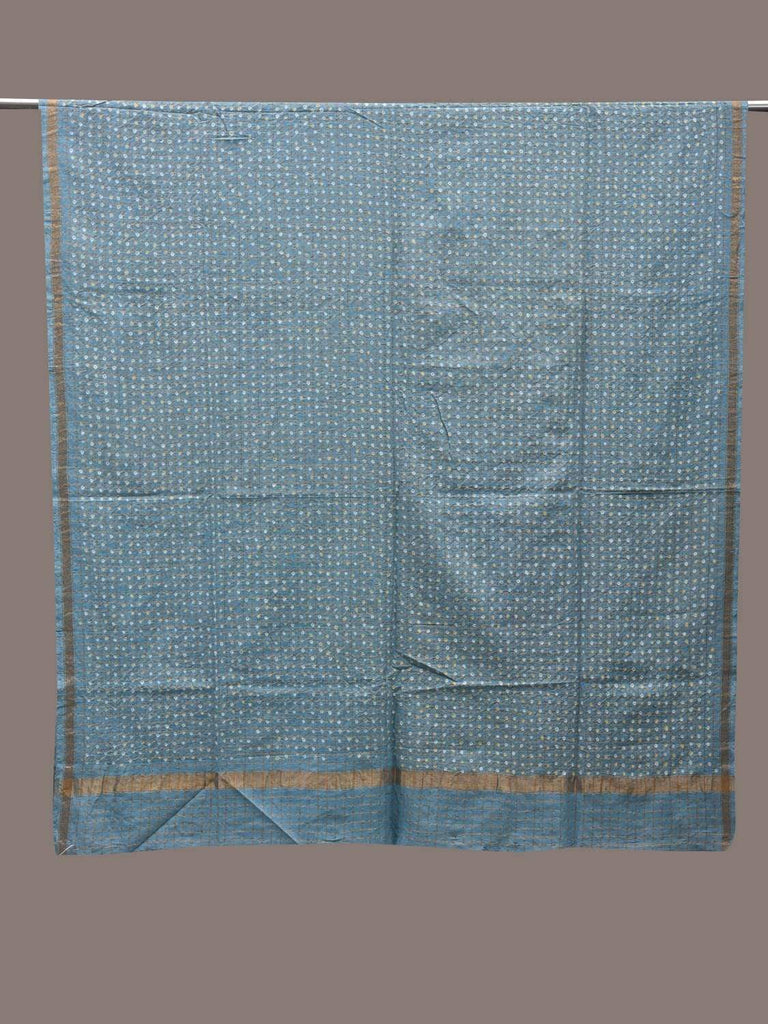 Light Blue Bandhani Cotton Handloom Dupatta with Zari Checks Design ds2500