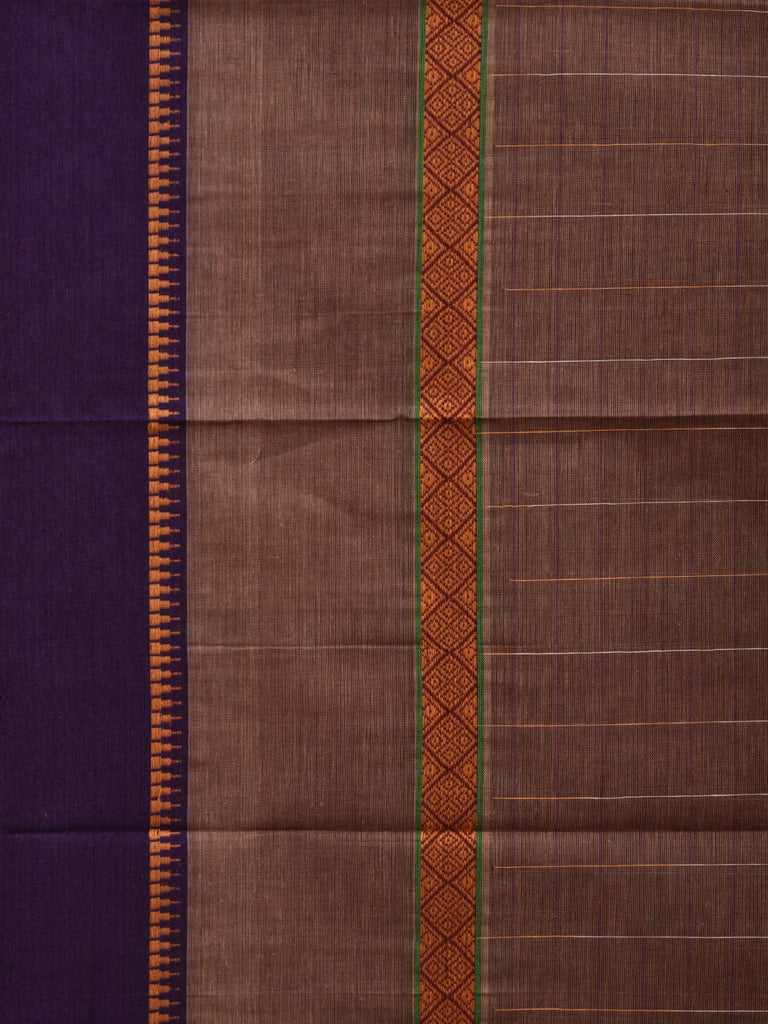 Light Brown Narayanpet Cotton Handloom Saree with Checks Design No Blouse np0621