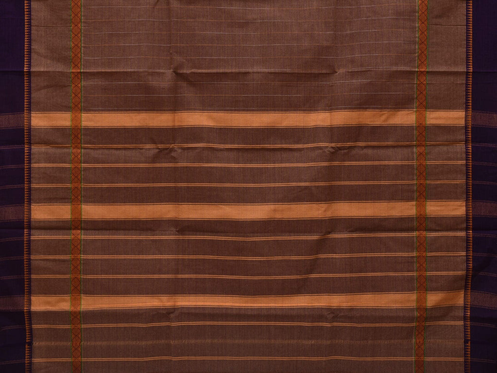 Light Brown Narayanpet Cotton Handloom Saree with Checks Design No Blouse np0621