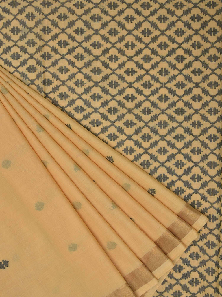 Light Yellow Uppada Cotton Handloom Saree with Jamdani Pallu Design u1337