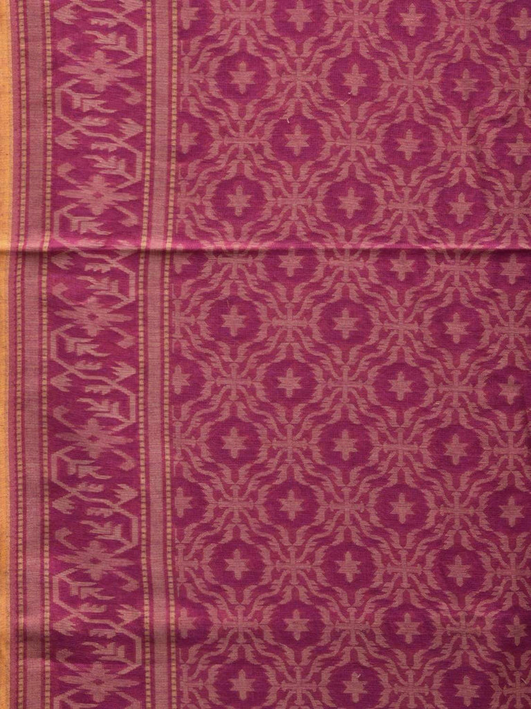 Magenta Banaras Cotton Handloom Saree with Grill Cut Work Design b0294