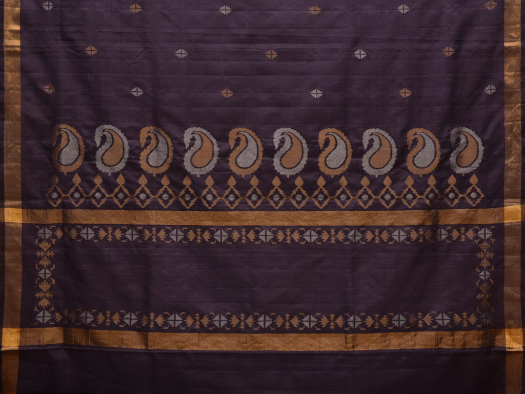 Mauve Uppada Silk Handloom Saree with Mango Pallu Design u1930