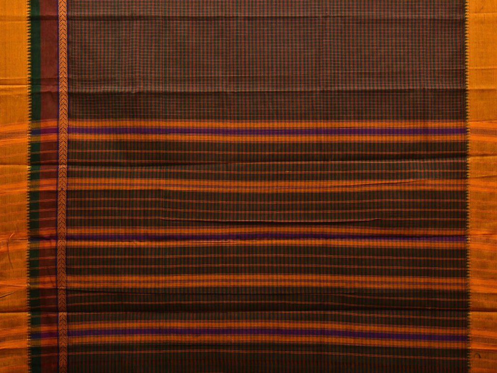 Multicolor Narayanpet Cotton Handloom Saree with Checks Design No Blouse np0568