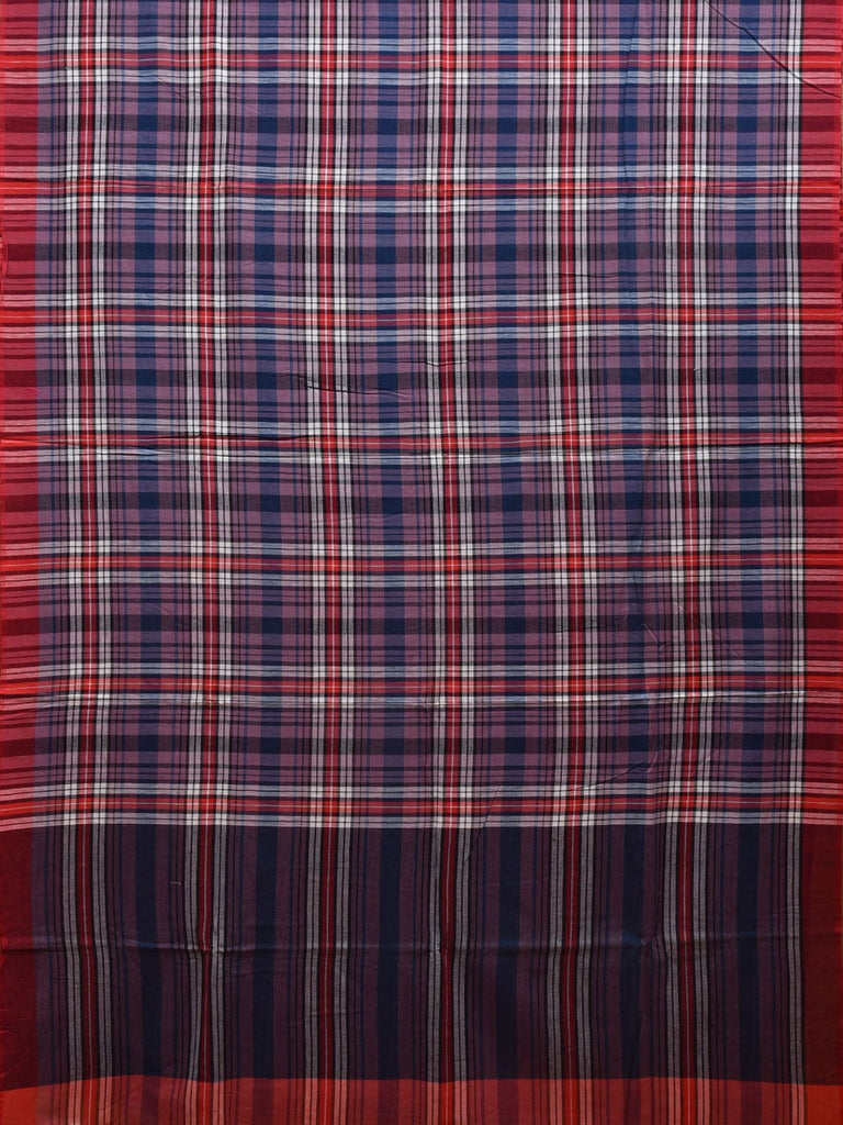 Multicolor Organic Cotton Handloom Saree with Checks Design o0303