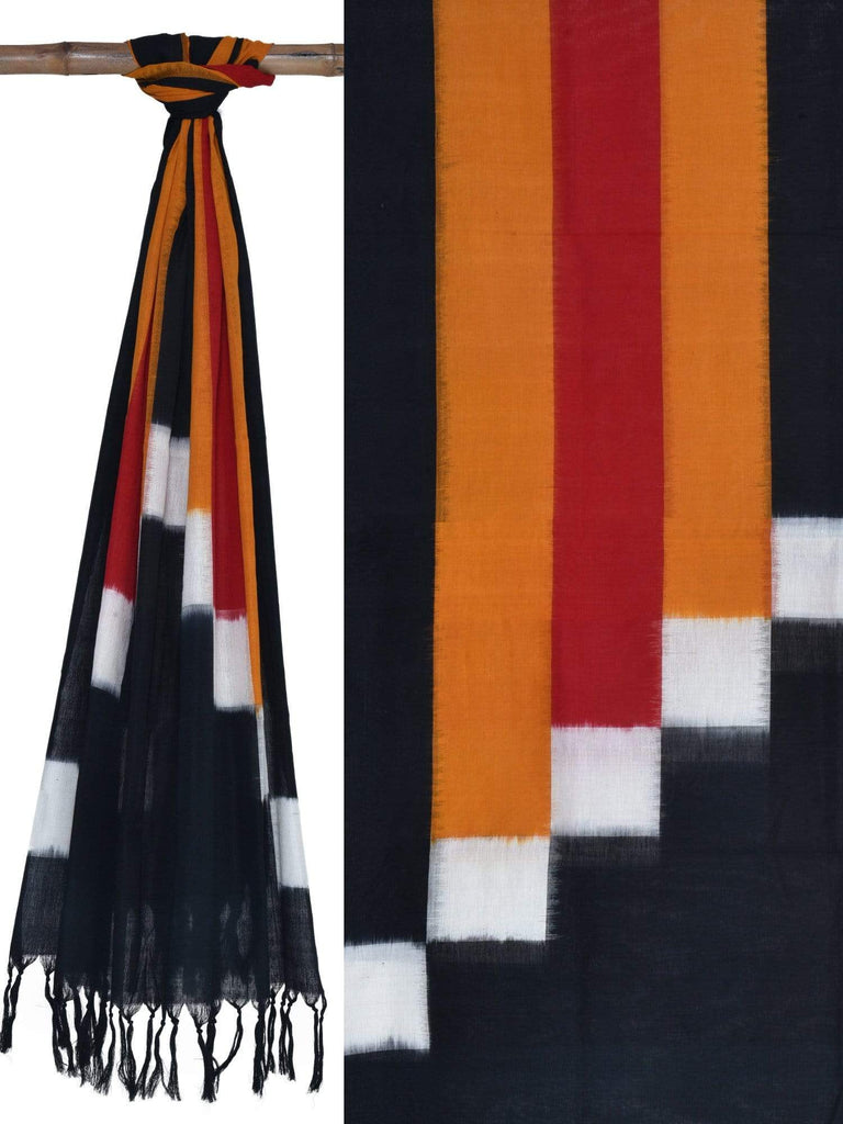 Multicolor Pochampally Ikat Cotton Handloom Dupatta with Steps Design ds1654