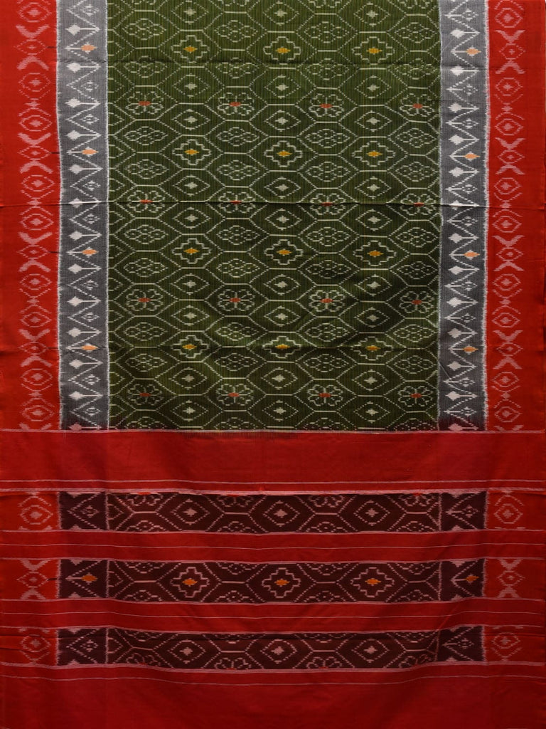 Multicolor Pochampally Ikat Cotton Handloom Saree with All Over Design i0665