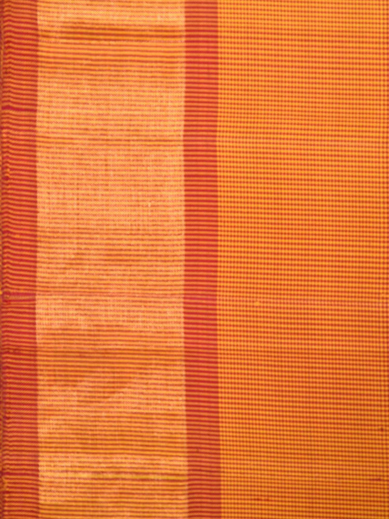 Mustard and Red Uppada Silk Handloom Saree with Self Checks Design u1287