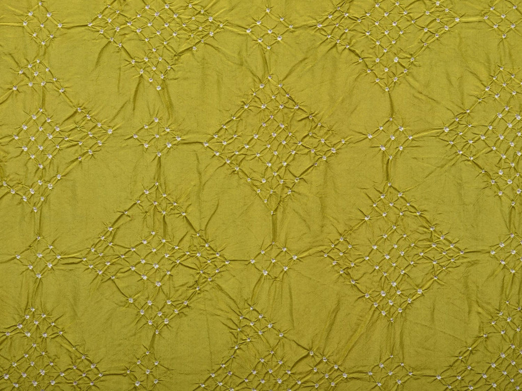 Mustard Bandhani Paithani Silk Handloom Saree with Triple Muniya Border Design bn0399