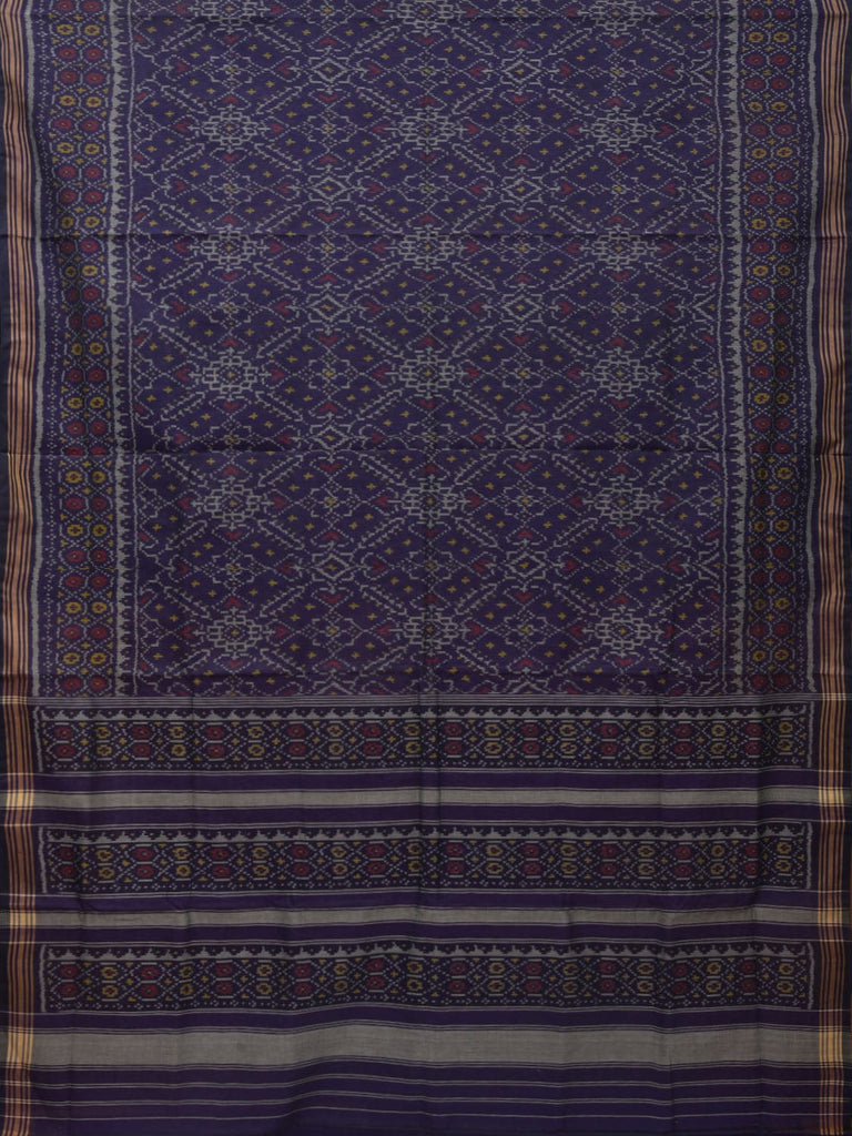 Navy Ikat Cotton Handloom Saree with All Over Design i0715