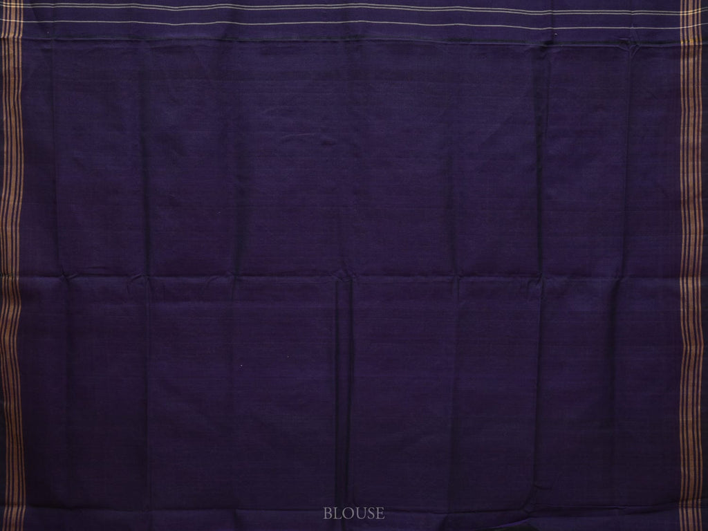 Navy Ikat Cotton Handloom Saree with All Over Design i0715