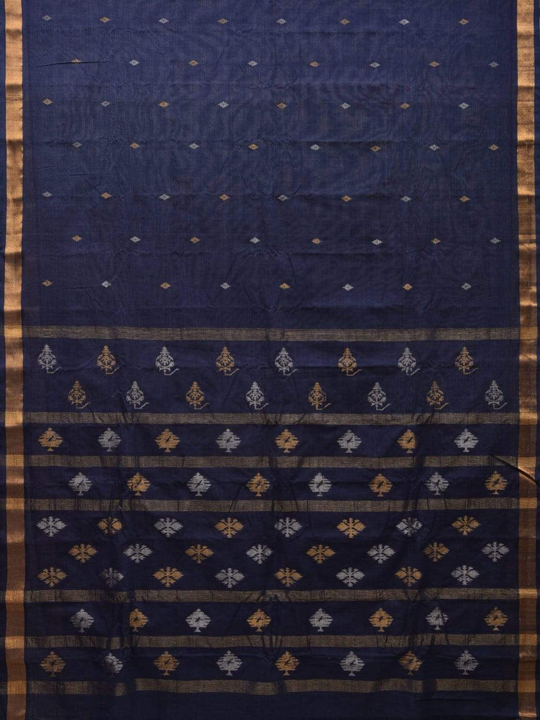Navy Uppada Cotton Handloom Saree with Assorted Buta Pallu Design u1818