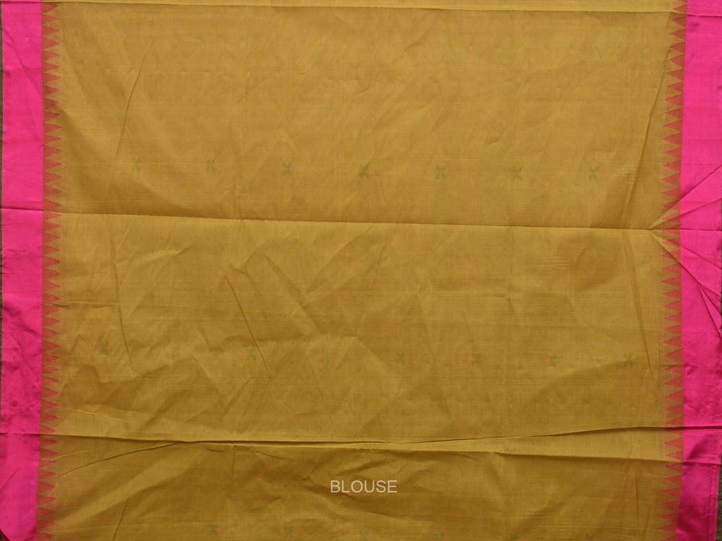 Olive Khadi Cotton Handloom Saree with Jamdani Buta Design kh0596