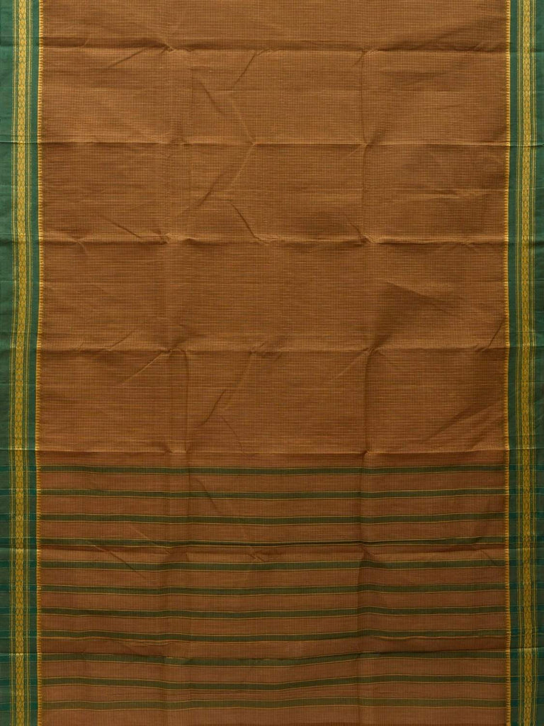 Olive Narayanpet Cotton Handloom Saree with Checks Design No Blouse np0512