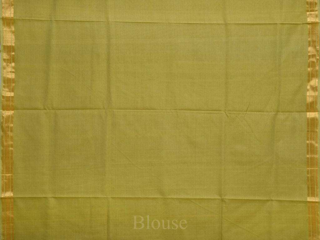 Olive Uppada Cotton Handloom Saree with Jamdani Pallu Design U1532