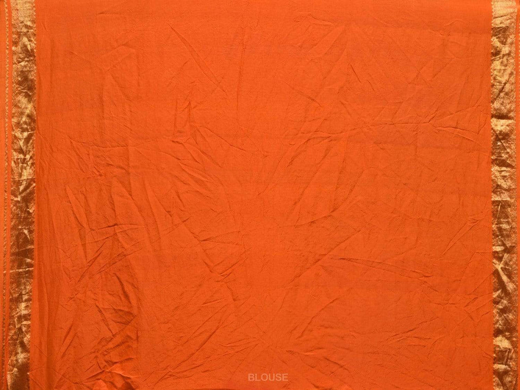Orange Bandhani Kanchipuram Silk Handloom Saree with Small Buta Design bn0297