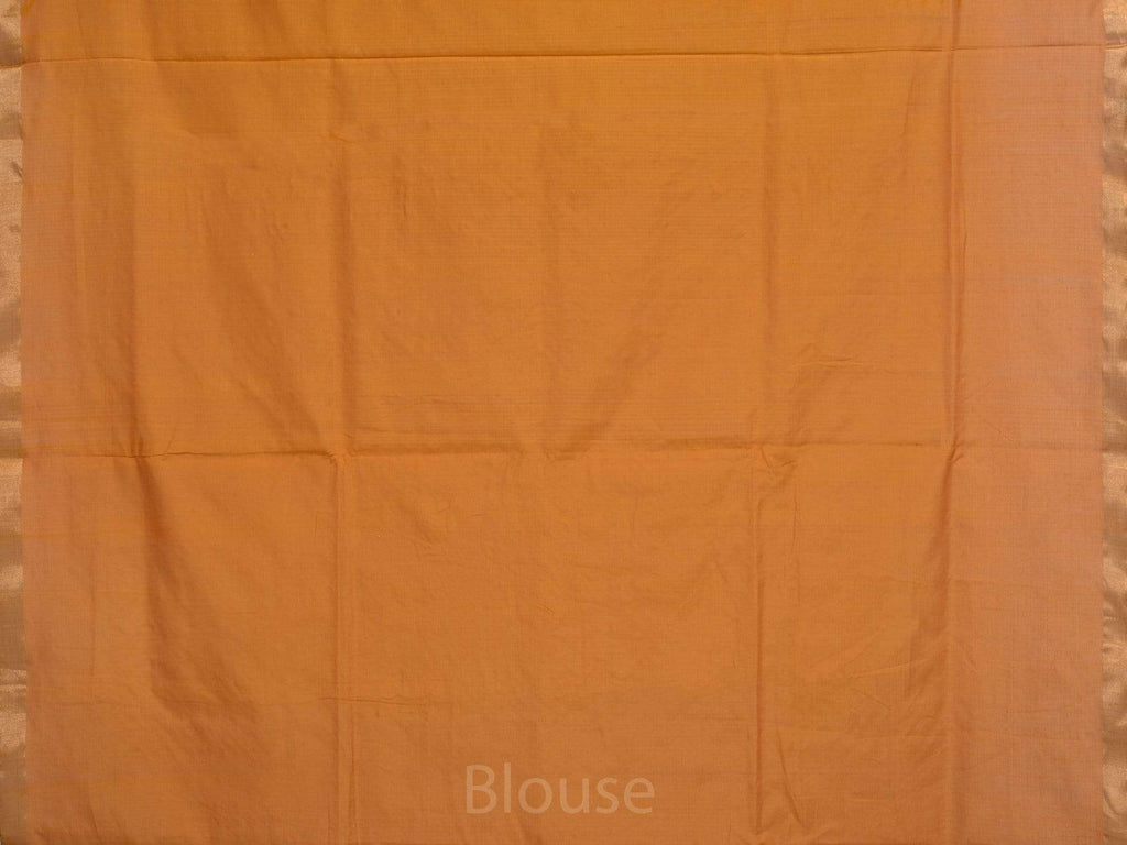 Orange Khadi Cotton Handloom Saree with Pallu Design kh0373