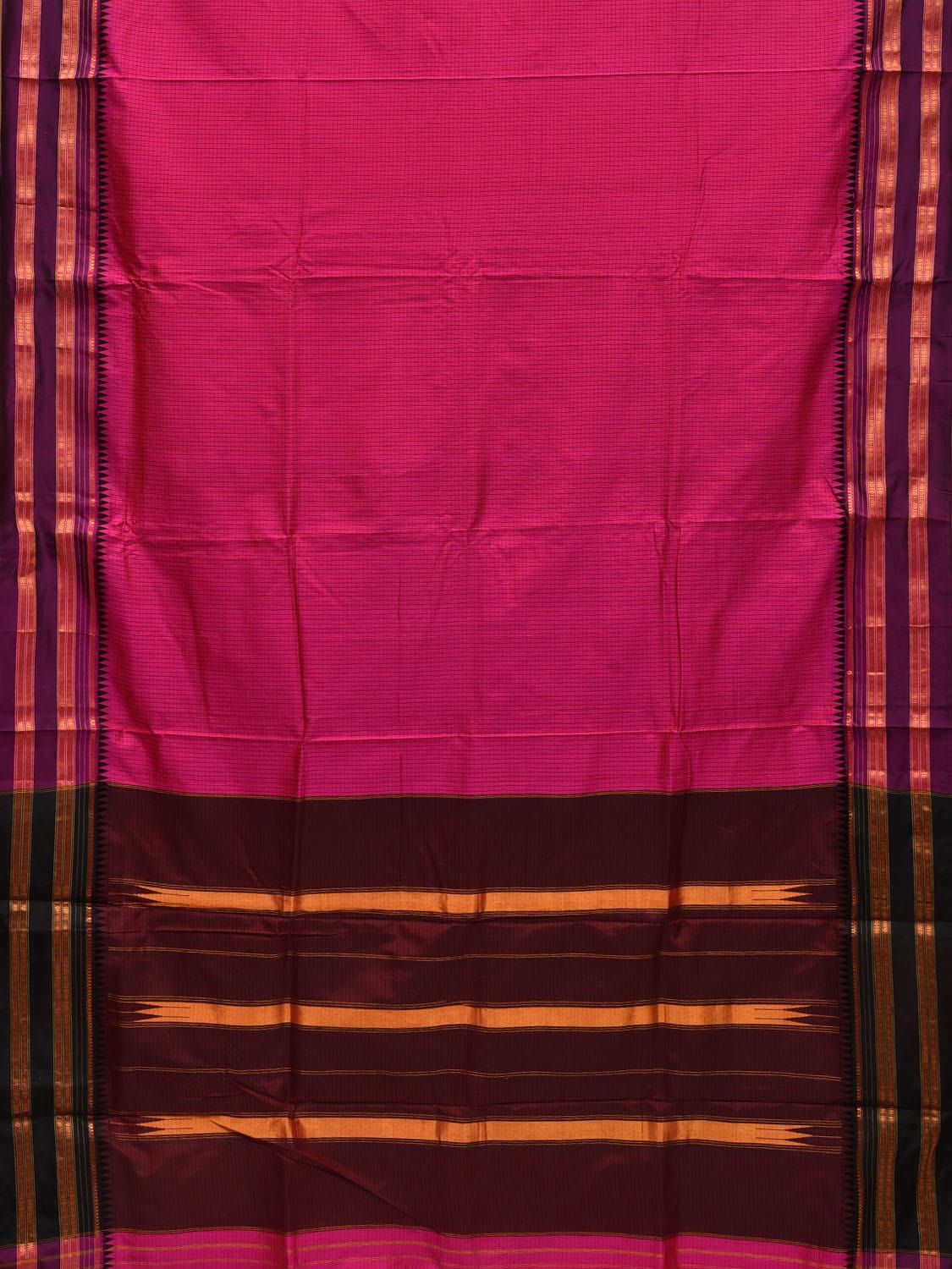 Pure handloom narayanpet cotton half saree material – www.vannamayil.com