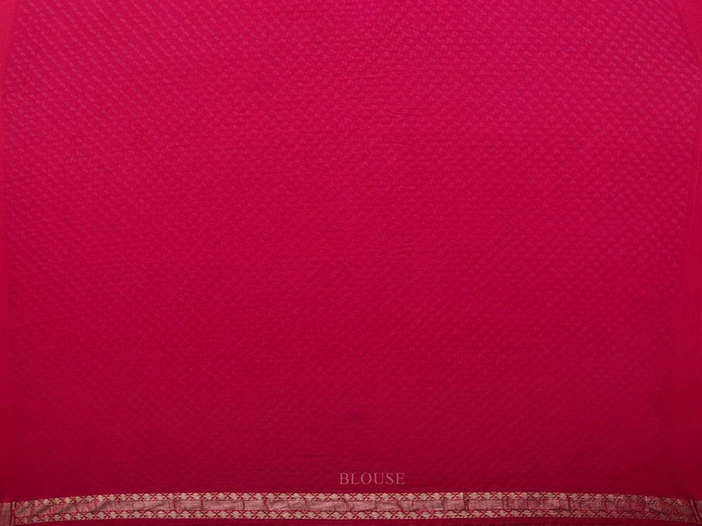 Pink Bandhani Banaras Georgette Saree with Small Body Polka Dots Design bn0259