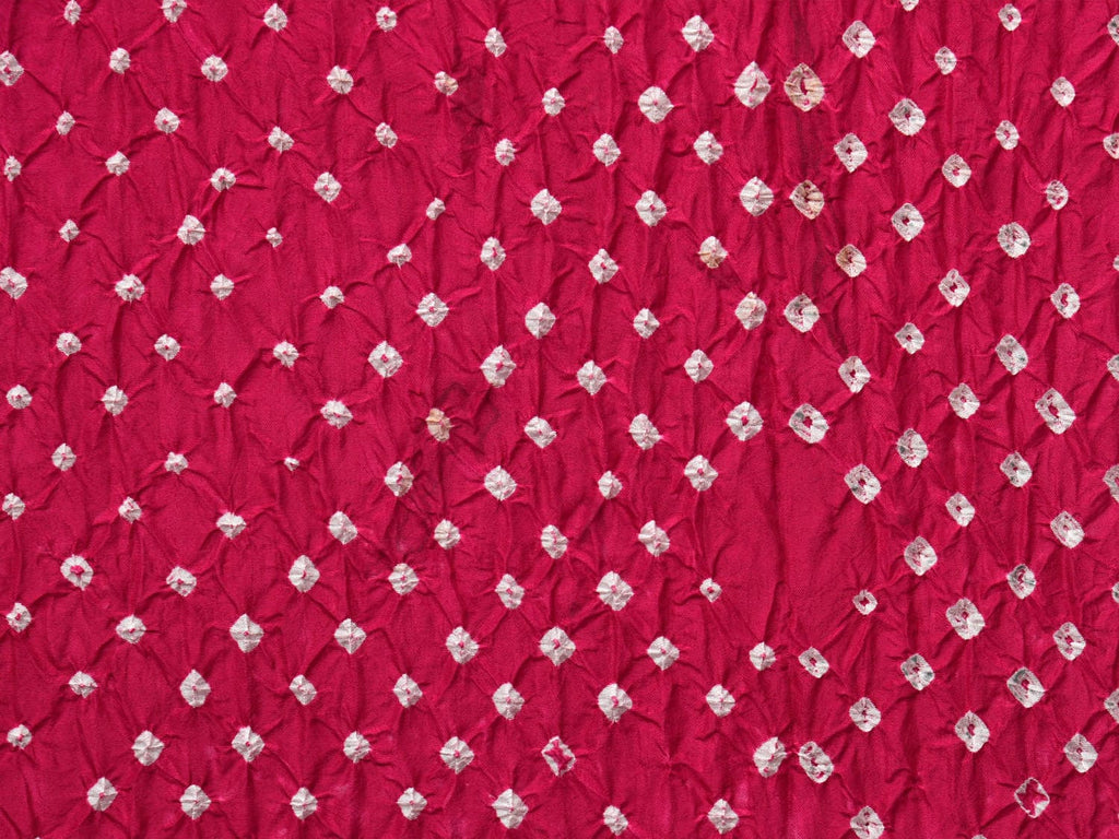 Pink Bandhani Kanchipuram Silk Handloom Saree with Kalamkari Pallu and Blouse Design bn0466