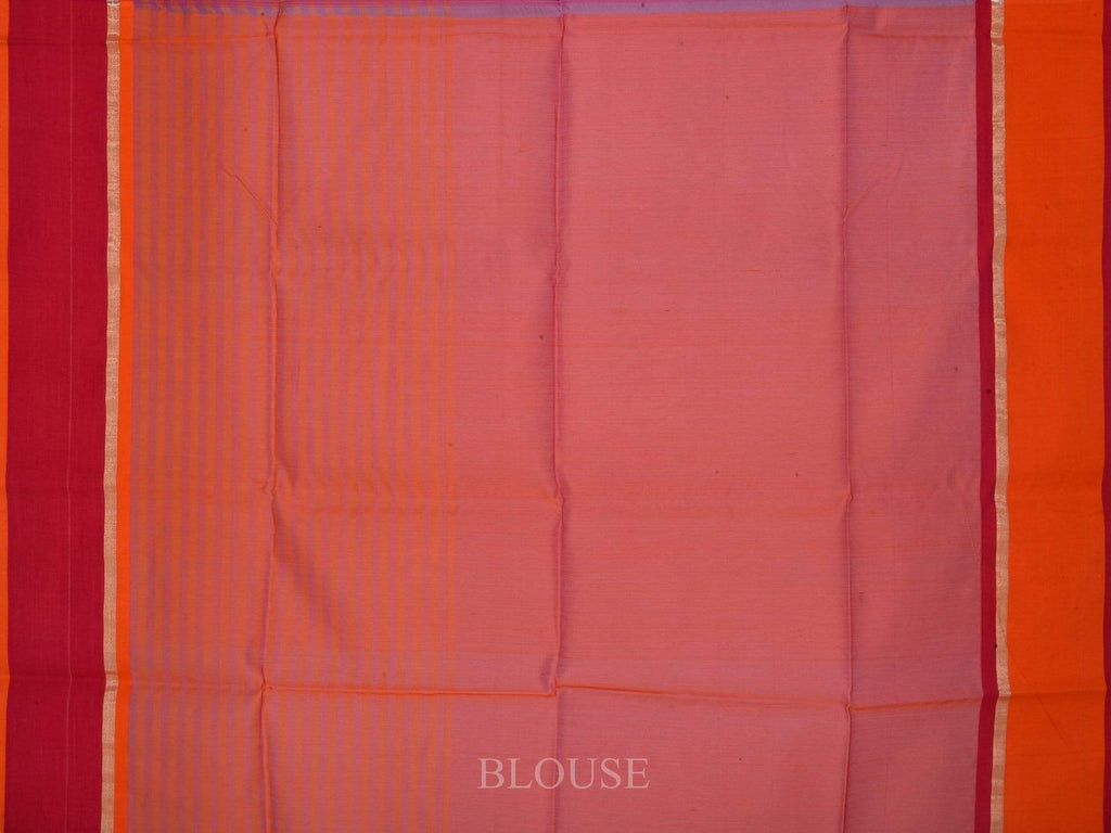 Pink Maheshwari Cotton Silk Saree with Ganga Jamuna Border m0033