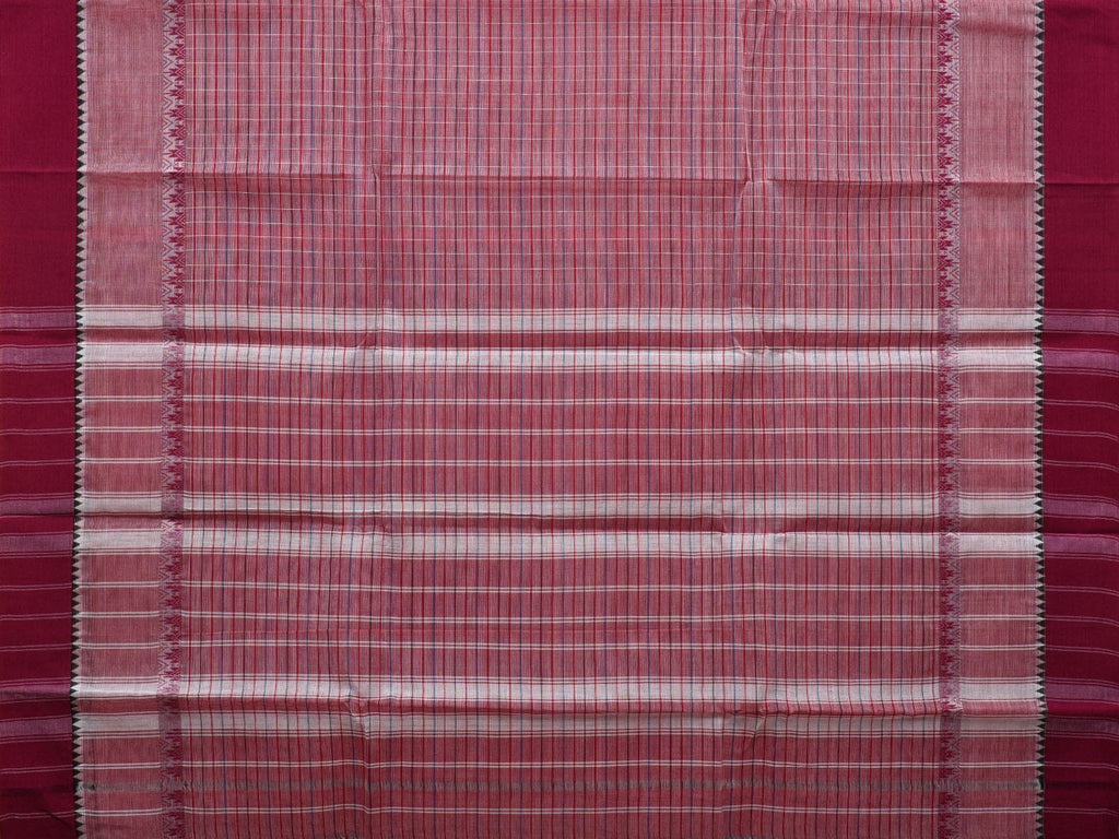 Pink Narayanpet Cotton Handloom Saree with Checks Design No Blouse np0612