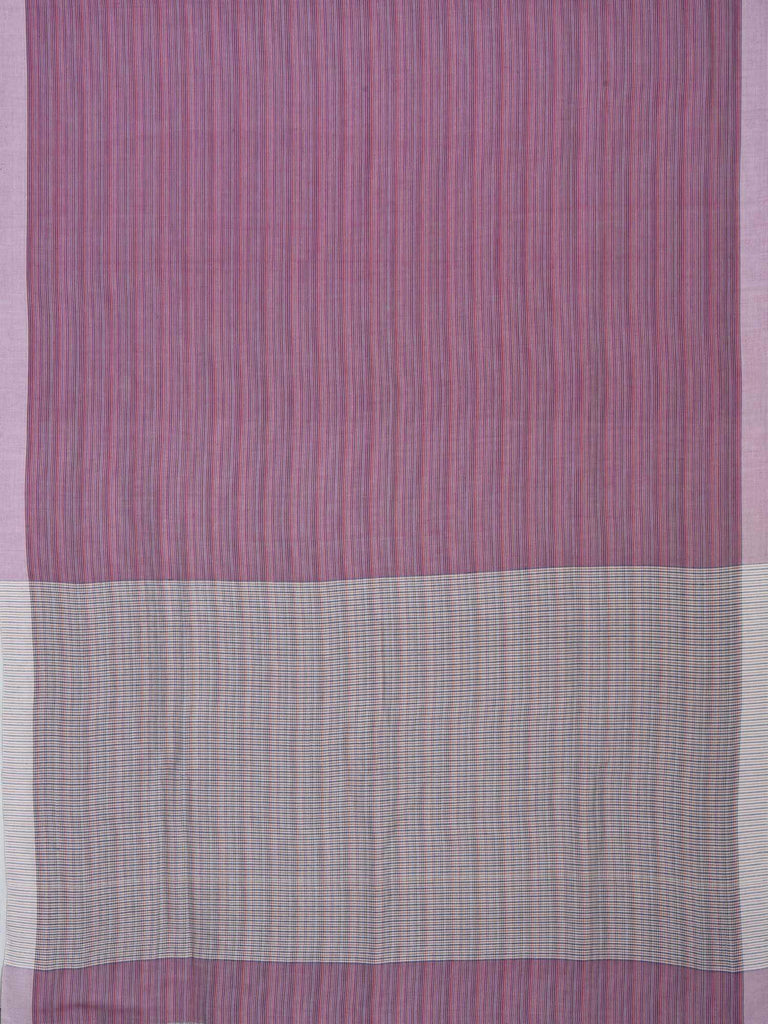 Pink Organic Cotton Handloom Saree with Strips Design o0162