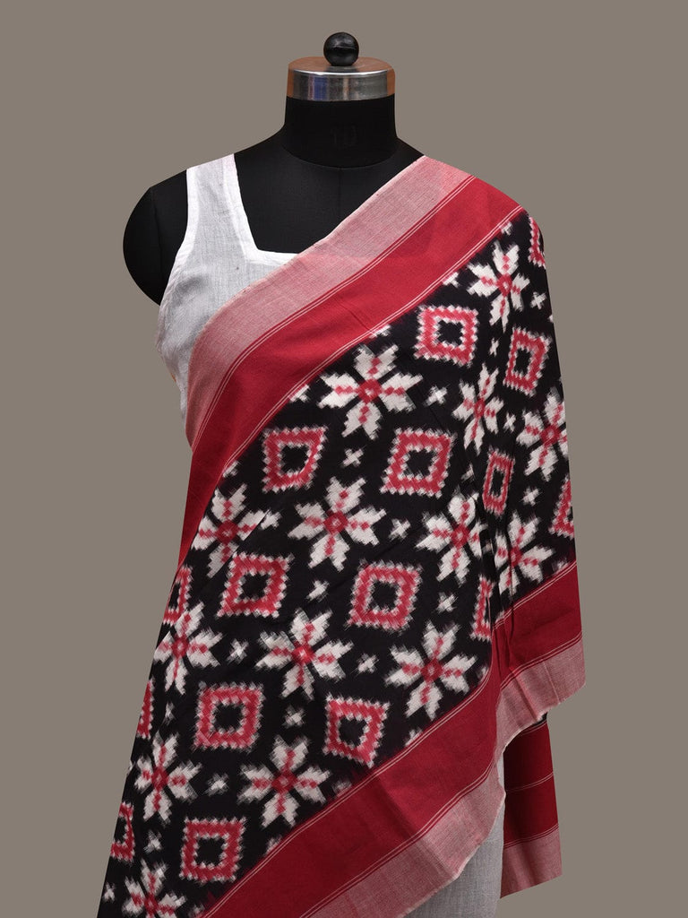 Pink Pochampally Ikat Cotton Handloom Stole with Telia Design ds2649