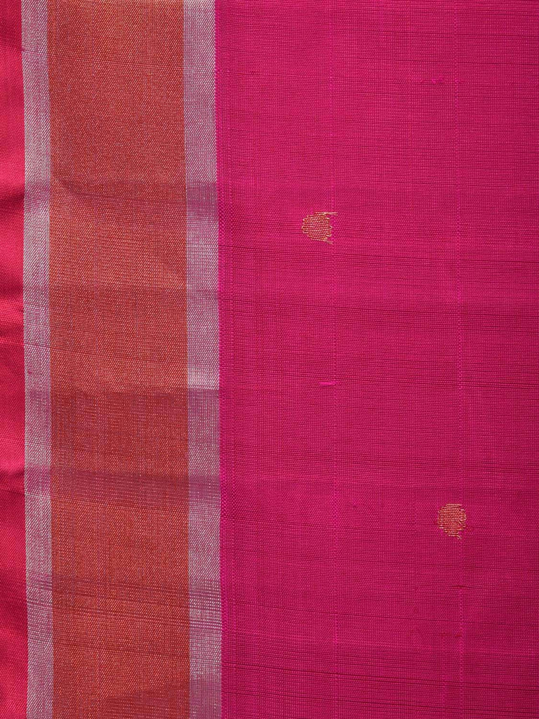Pink Uppada Silk Handloom Saree with Birds and Floral Pallu Design u1965