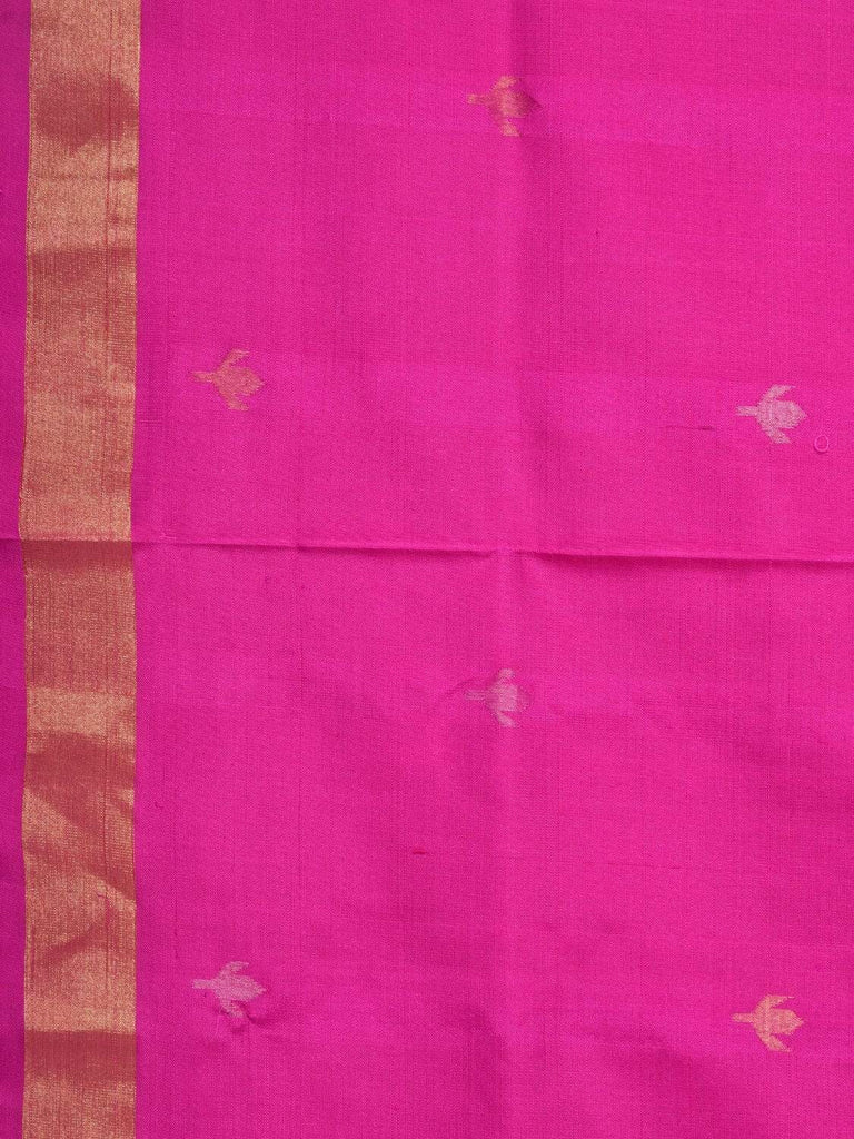 Pink Uppada Silk Handloom Saree with Jamdani Pallu Design u1542