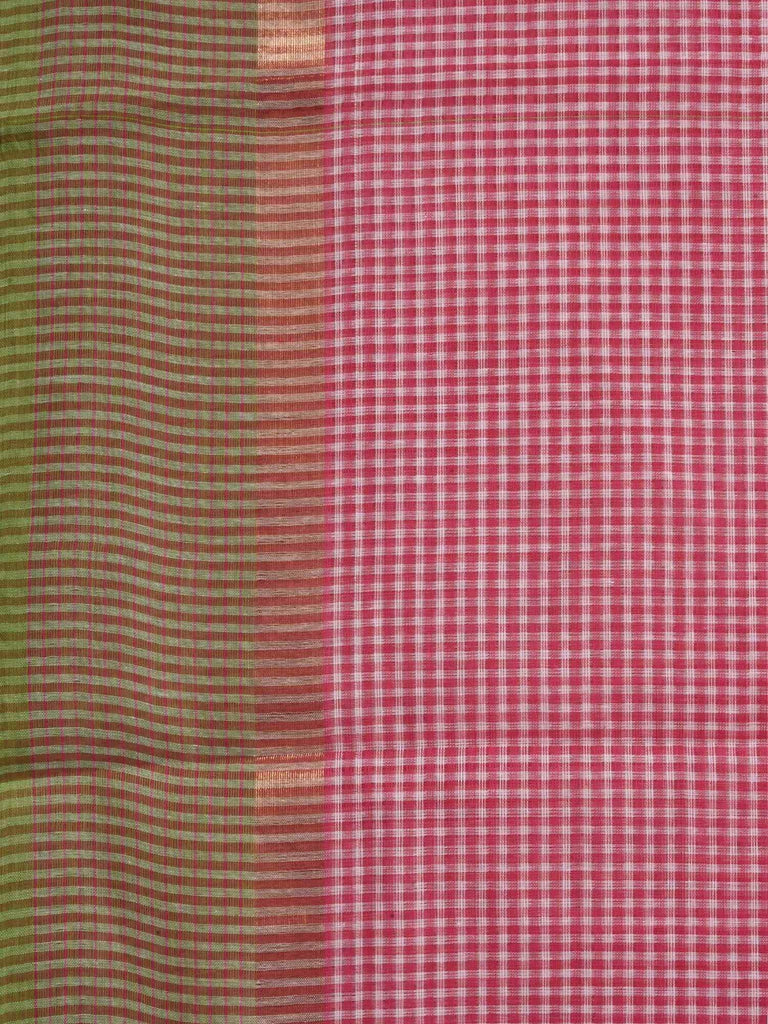 Pink Venkatagiri Cotton Handloom Saree with Small Checks Design v0071