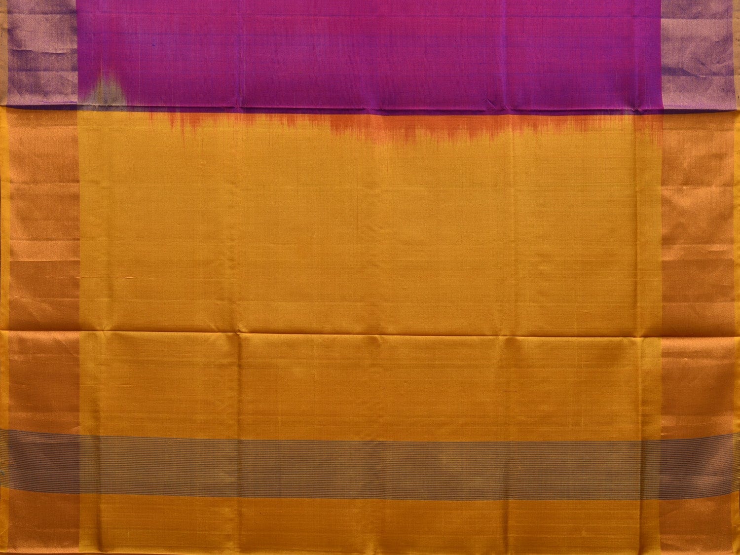 Uppada purple with pink handwoven pure silk saree with wide golden zari  border