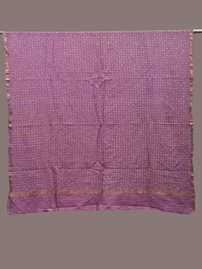 Purple Bandhani Cotton Handloom Dupatta with Zari Checks Design ds2503