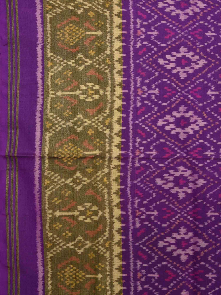 Purple Pochampally Ikat Silk Handloom Saree with Grill Design i0416