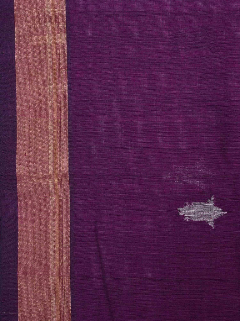 Purple Uppada Cotton Handloom Saree with Pallu Design u1310