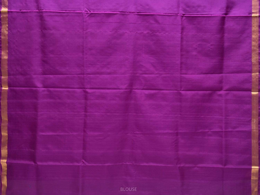 Purple Uppada Silk Handloom Saree with Birds and Jamdani Pallu Design u1678