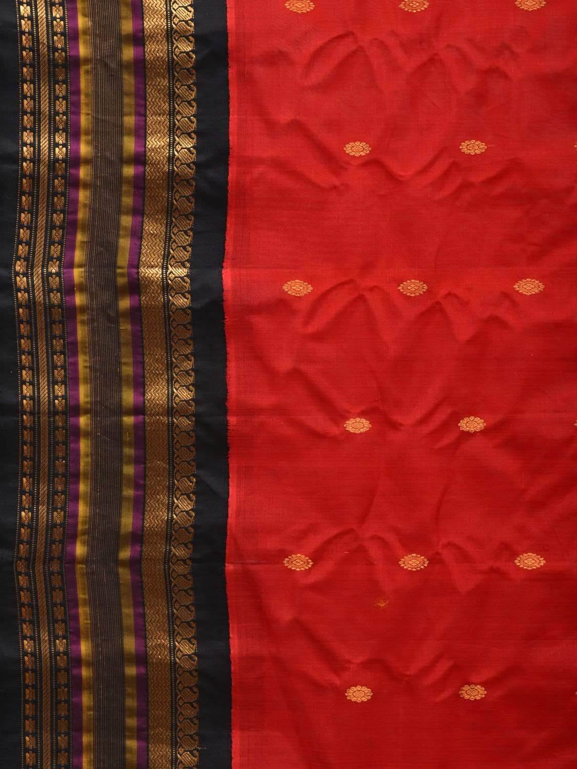 Buy Blue Pure Handloom Gadwal Cotton Saree-UNM74420 Online at  Unnatisilks.com|UNM74420