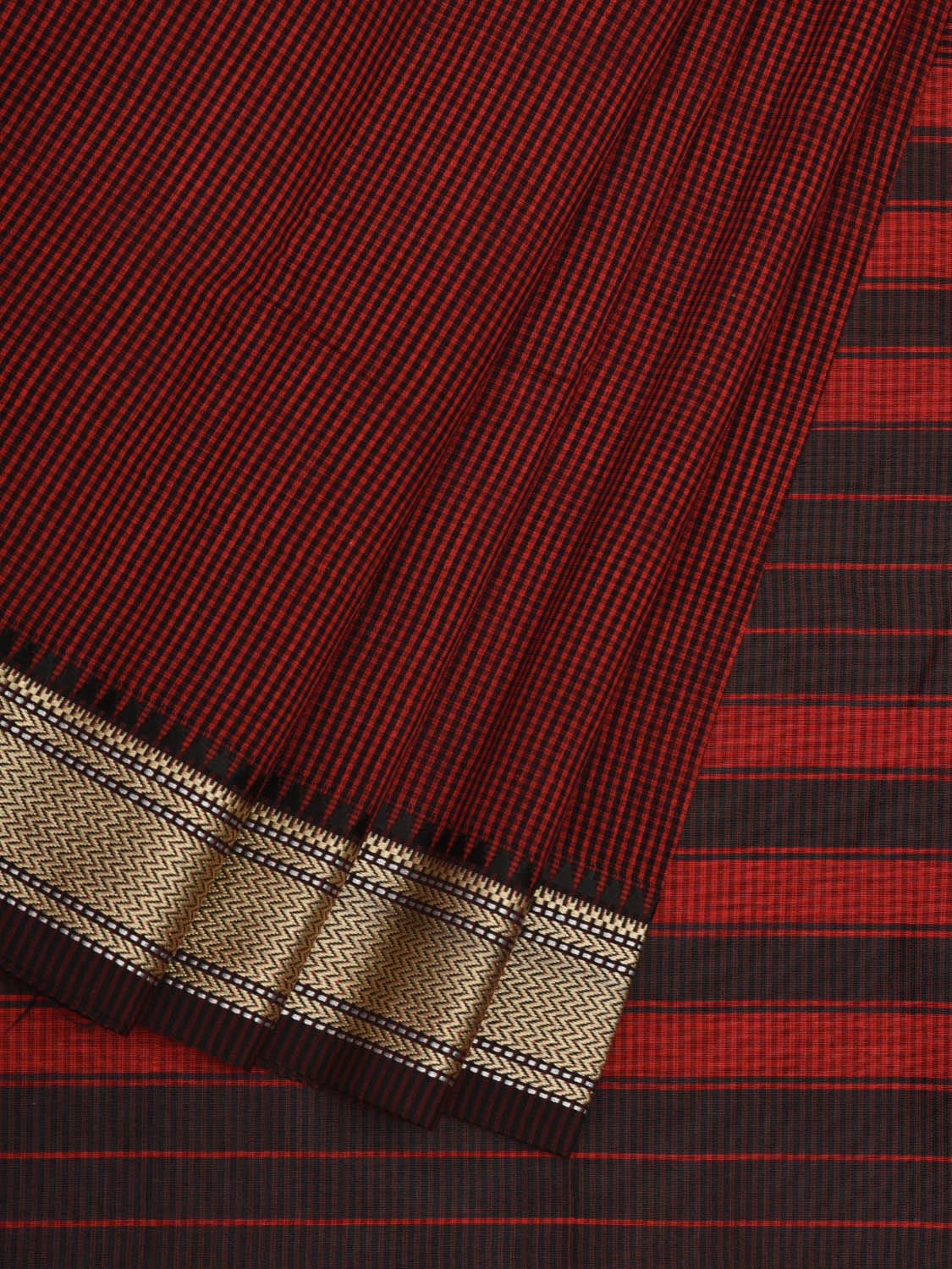Small check boxes Pasapalli Cotton Saree without Blouse Piece online |  Handloom Sarees